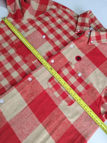 Camicia di flanella a quadri Billionaire Boys Club Icecream Box taglia M cotone rosso ottime condizioni - Foto 10 di 11