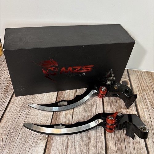 MZS Brake Clutch Lever F-35 Black Red Silver Design Used