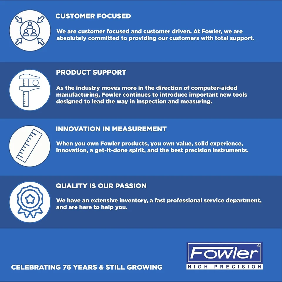 Fowler 52-253-102-1, Premium Outside Inch Micrometer with 1-2" Measuring...  - Image 3 of 3
