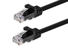 Flexboot Cat6 Ethernet Patch Cable Network RJ45 Stranded UTP 24AWG 5ft Black