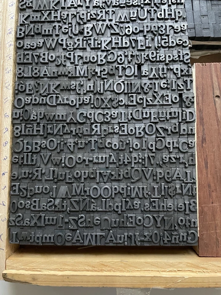 Enorme Lote de Bloques de Impresión Tipo Letra Vintage 800 Piezas Tamaño 28pts Foto 2 de 4