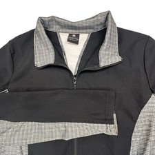 Kerrits Black Long Sleeve Softshell Riding Jacket Black W/ Plaid Full Zip Small