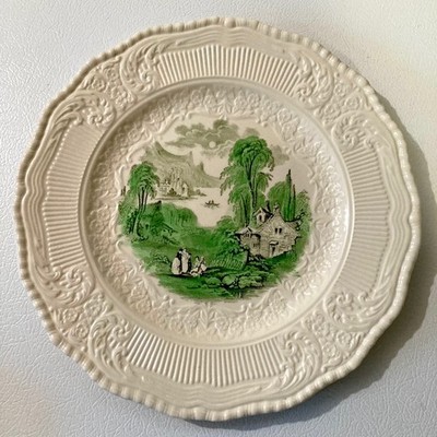 Antique Royal Doulton England Decorative Plate - Vimy Scenic Green Countryside