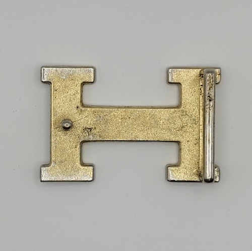 Vintage Hermes 38mm Constance Belt Buckle Silver Gold Letter H - Picture 14 of 14