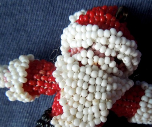 Zuni Beaded SANTA CLAUS Christmas *Dark Red Beads* 4.5 Inch* Free Shipping* - Picture 4 of 10