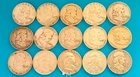 Lot of 15- Franklin Half Dollars (1950s-60s)  90% Silver
