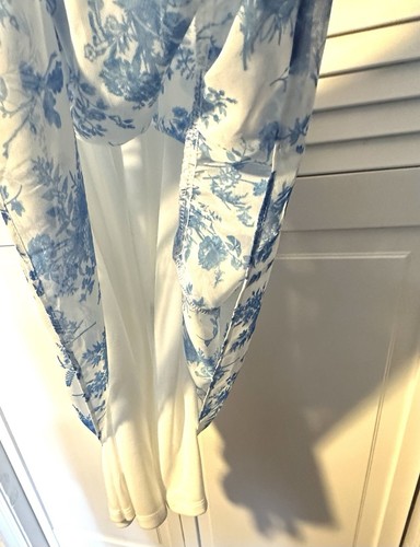 RARE EDITIONS Girls Small 6/6X Blue Floral Smocked Tiered Party Dress New - Picture 5 of 12