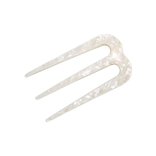French Amie Tri Prongs 3" Medium Handmade Cellulose Bun Holder Women Hair Pin - Picture 26 of 30
