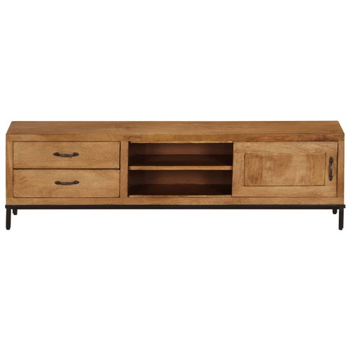 Mangoholz TV Schrank 140x30x40cm Fernsehschrank Fernsehtisch Lowboard vidaXL - Bild 2 von 12