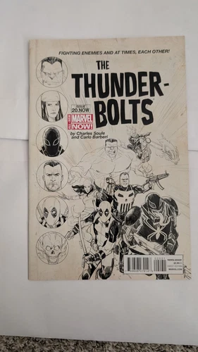 Thunderbolts #20.NOW Rare 1:100 Phil Noto Sketch Variant Marvel Comics 2014 