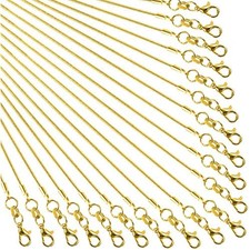 24 pack gold snake chain necklace chains with lobster clasps gifts diy