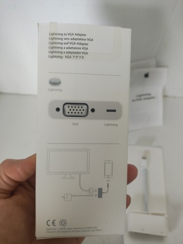 Apple Lightning to VGA Adapter +C end - Genuine OEM Authentic MD825ZM/A NEW OPEN - 第 7/8 張圖片