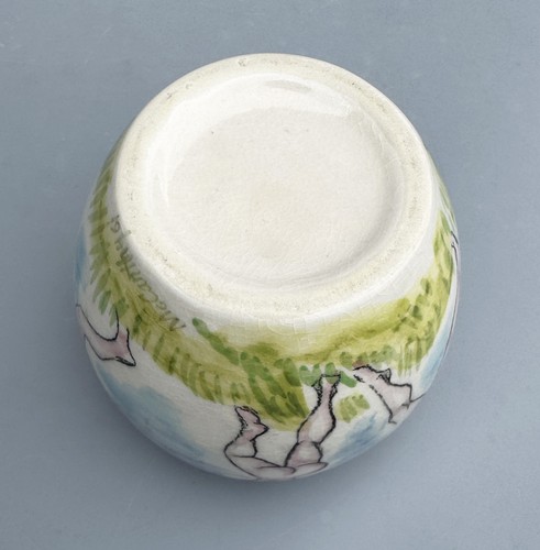 Francis McCarthy Pottery Vase Nudes Dancing, Signed & Dated, 1961, 4.5" tall - Picture 6 of 6