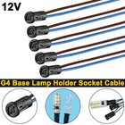 G4 Base Lamp Holder LED bulb Socket Cable,Halogen Down Light Fittings 12V Black
