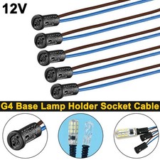 G4 Base Lamp Holder LED bulb Socket Cable,Halogen Down Light Fittings 12V Black