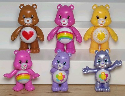 LOT Of 6 Care Bears TCFC Figures 3'' & 2'' Harmony Tenderheart Cheer       (T3)