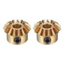 2pcs Bevel Gear Tapered Bevel Pinion Gear 0.8 Module 15T 4mm Hole