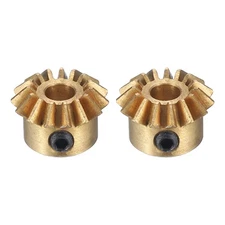 2pcs Bevel Gear Tapered Bevel Pinion Gear 0.8 Module 15T 4mm Hole