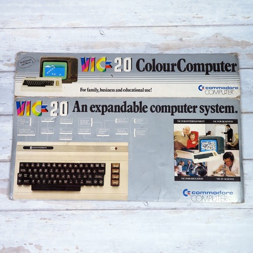 Commodore Vic 20 Computer Gaming w/ Power Supply & Box Sleeve Powers On Untested - Photo 4/22