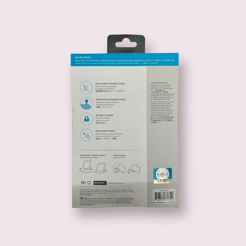 Speck Balance Folio Case for iPad Mini 5 (2019) / Mini 4 – Pink - Image 2 of 2