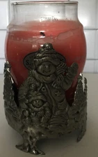 Salt Ciy Pewter Snowman Tree Gifts Candle  Holder  Candle Not Included O17￼