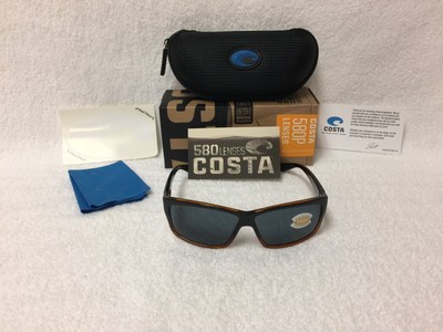 New Costa Del Mar-UT 52 OGP-Cut-Coconut Fade-Gray 580P Plastic Lense Sunglasses
