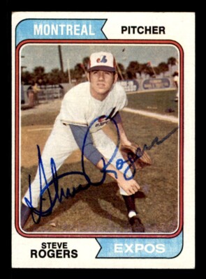 1974 Topps Baseball #169 Steve Rogers Signed Autograph (no