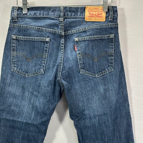 Levis  505 Jeans Boys 16 R Medium Wash Cotton Straight Leg Pockets Logo 28 X 28 - Picture 6 of 9