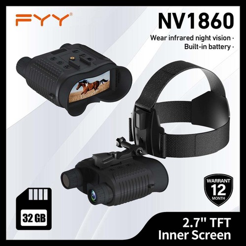 3D Digital Night Vision Goggles Head Mount Binoculars Infrared Hunting Telescope - Picture 19 of 21