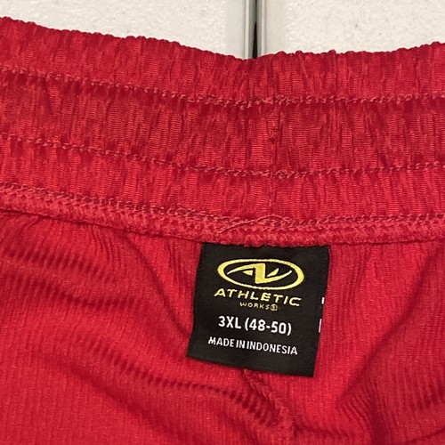 Athletic Works Basketball Shorts Red Men's 3XL (48-50) - Picture 5 of 8