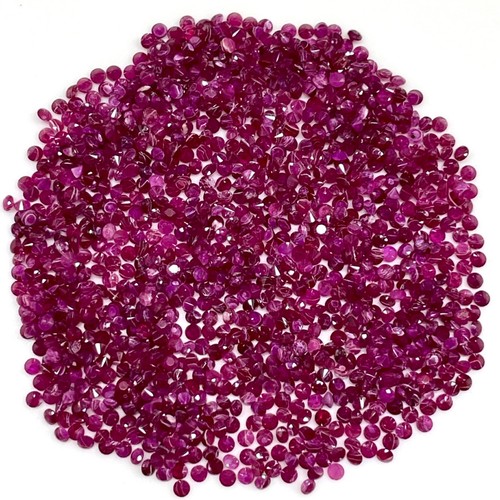 100 Pcs Natural Ruby 1.4mm Round Cut Rich Red Loose Gemstones Wholesale Lot - Picture 7 of 16