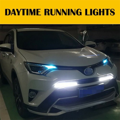 2x 9" DRL Headlight LED Strip Light Daytime Running Turn Sequential Signal Lamp - Picture 7 of 12