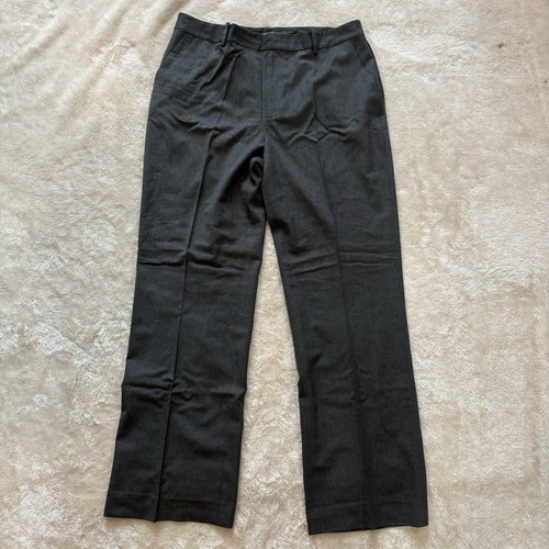 Ralph Lauren Womens Pants 12 Grey Wool Blend Chino Straight Casual Ladies