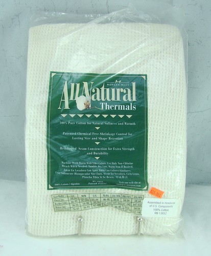 Morgan Mills 100% Cotton Thermals Crew Long Sleeve Natural 3XL Men Size NEW - Picture 5 of 6