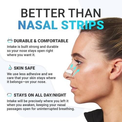 Sleeping Aids Boost Oxygen Intake Skin Safe Stop Snoring Breathing Nasal Strips - Picture 6 of 26