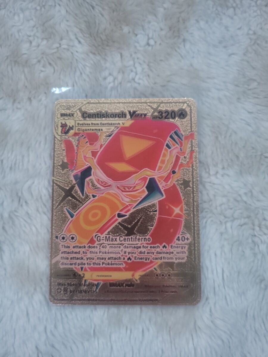 Centiskorch VMAX HP320 Pokemon Gold Foil Fan Art Card Mint Centiskorch VMAX HP320 Pokemon Gold Foil Fan Art Card Mint