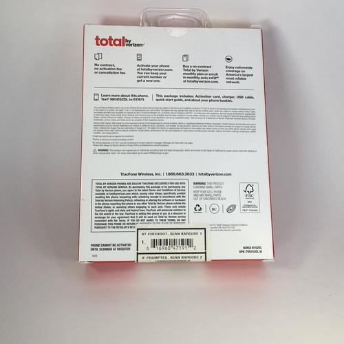 Total by Verizon Nokia C100, 32GB - Prepaid Smartphone (Locked) NEW SEALED - Picture 10 of 16