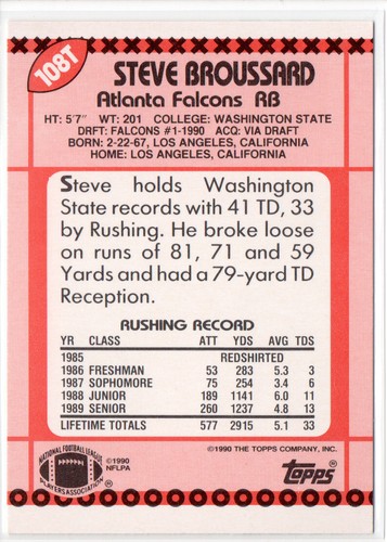 1990 Topps Traded Football Singles, You Pick **15-25% off 2+** - Picture 123 of 153