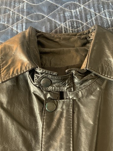 CHAQUETA BOMBER BALMAIN PARIS CUERO NAPA NEGRA CREMALLERA COMPLETA DE COLECCIÓN AÑOS 80 LEER DESCRIPCIÓN - Imagen 5 de 15