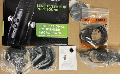 PROAR Professional Condenser Microphone |Recording + Podcast | iPhone + Android - Picture 1 of 4