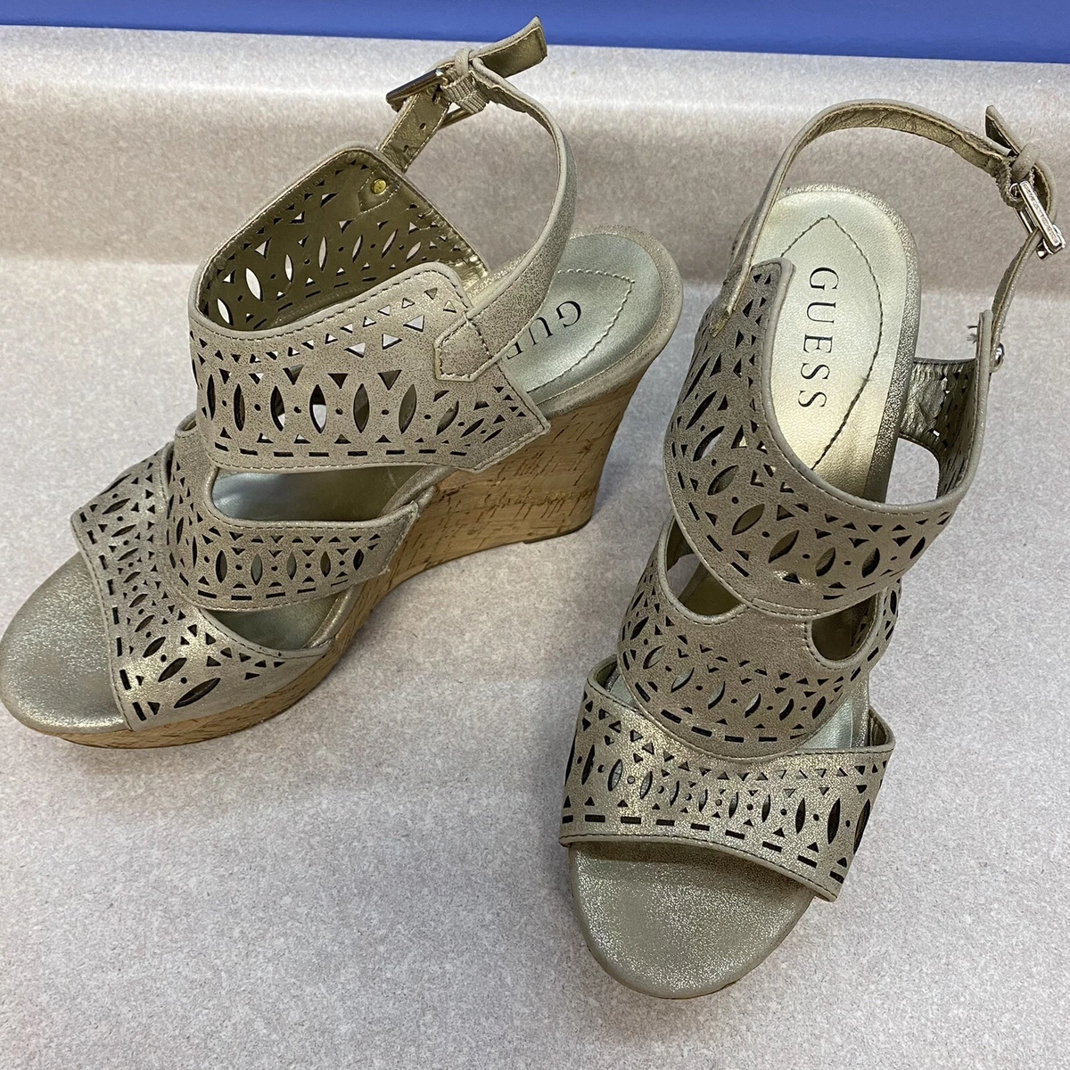 Guess cork hotsell wedges