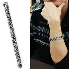 TK1977 - High polished (no plating) Stainless Steel Bracelet with No Stone 7.5"