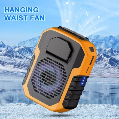 Portable Waist Clip Fan USB Rechargeable Hanging Cooling Neck Fan Power Bank Fan - Picture 13 of 18