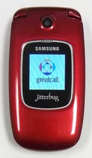 Samsung Jitterbug Plus SCH-R220 - Red ( GreatCall ) Cellular CDMA Flip Phone