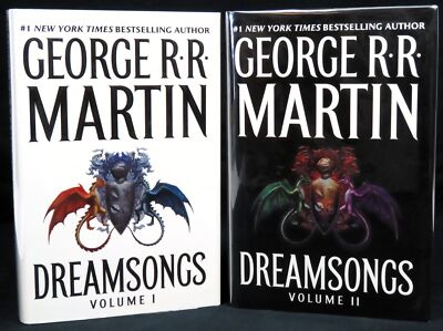 Set of 2 George R.R. Martin 1st Ed Signed Books Dreamsongs Volumes 1 & 2 remises HC DJ