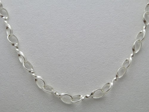 HOOP DESIGN - KNOT CHAIN HANDMADE ANTIQUE STYLE - 999 FINE SILVER - Picture 4 of 8