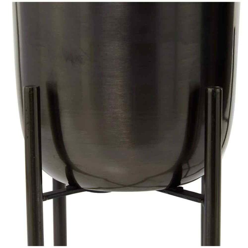 22 in., and 19 in. Large Black Metal Indoor Outdoor Dome Planter with Removable - Picture 2 of 8