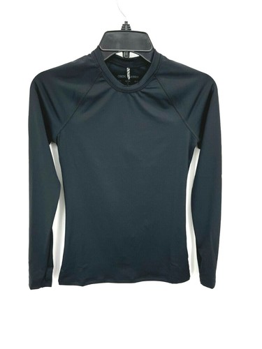 ASOS 4505 Athletic Top Womens 2 Black Long Sleeve High Neck Light Compression