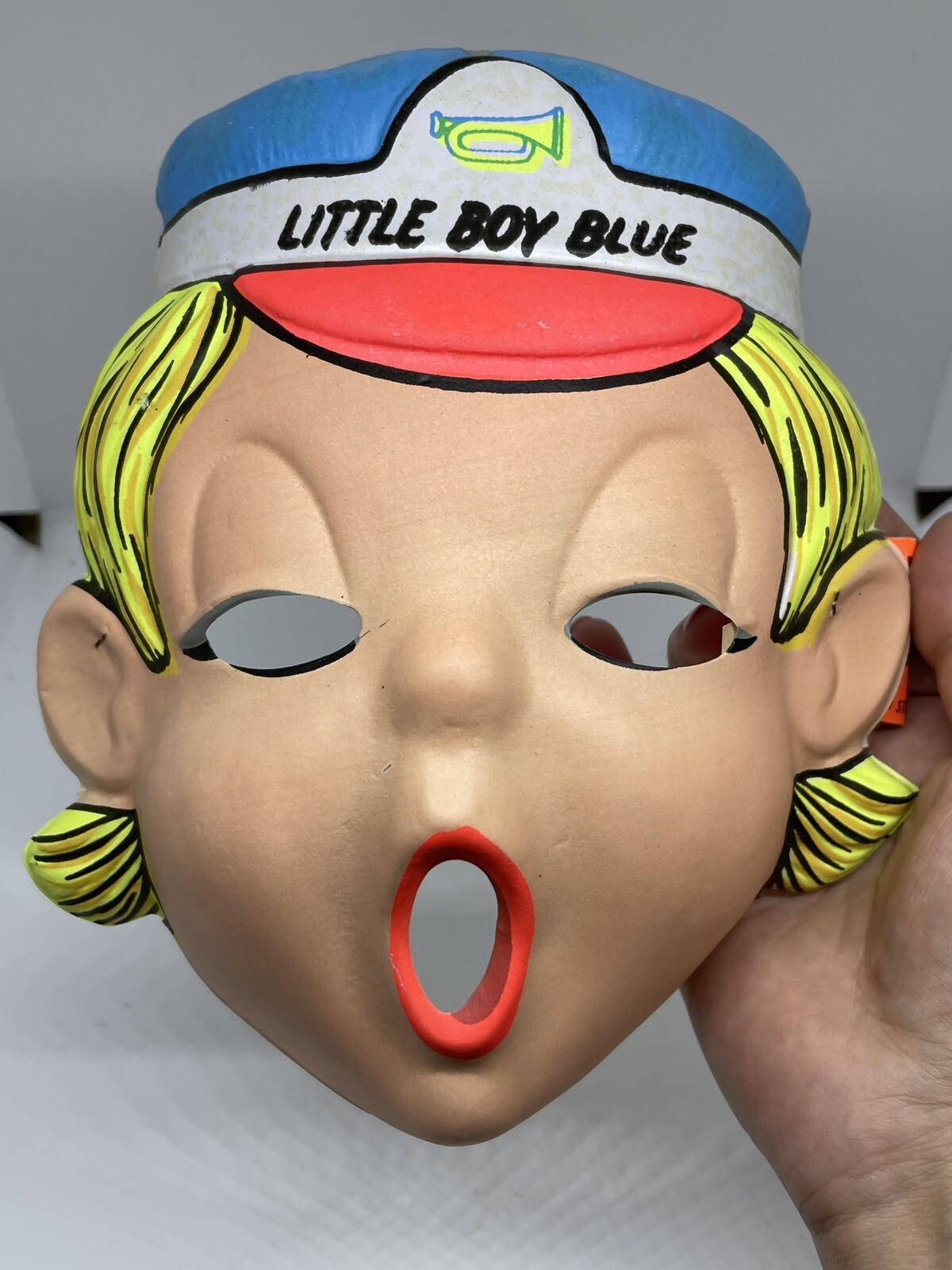 halloween mask 1960s Little Boy Blue cartoon character white eyes version | eBay halloween mask 1960s Little Boy Blue cartoon character white eyes version | eBay