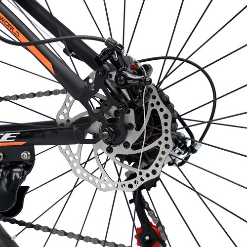 26" Spoke Wheel 24 Speed Mountain Bicycle Adult Bike MTB w/ fender Blue+Orange U - Picture 9 of 16